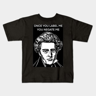 SOREN KIERKEGAARD quote .1 - ink portrait Kids T-Shirt